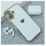 Maska Heart Frame za iPhone 17 bela