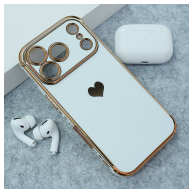 Maska Heart Frame za iPhone 17 Pro Max bela