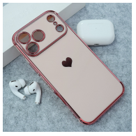 Maska Heart Frame za iPhone 17 Pro Max roze