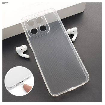 Maska Skin Silikon with pluggy za Honor X6b transparent