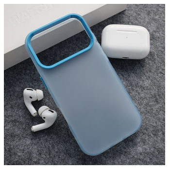 Maska Electro Glow Frame za iPhone 17 Pro Max plava