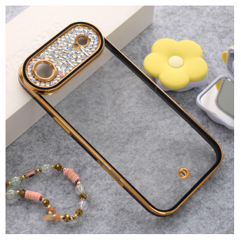 Maska Luxury Crystal Clear za iPhone 17 Air crna