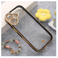 Maska Luxury Crystal Clear za iPhone 17 crna