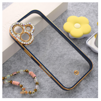 Maska Luxury Crystal Clear za iPhone 17 plava