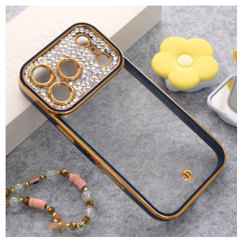 Maska Luxury Crystal Clear za iPhone 17 Pro plava