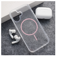 Maska Mag Case Clear Slim za iPhone 17 roze