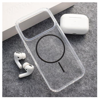 Maska Mag Case Clear Slim za iPhone 17 Pro Max crna