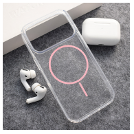 Maska Mag Case Clear Slim za iPhone 17 Pro Max roze