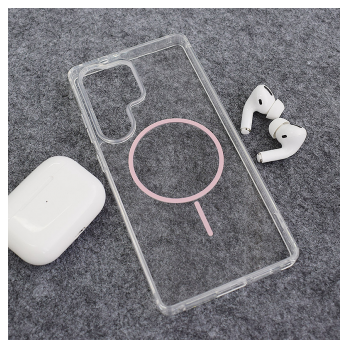 Maska Mag Case Clear Slim za Samsung S25 Ultra roze