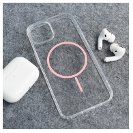 Maska Mag Case Clear Slim za iPhone 13/14 roze
