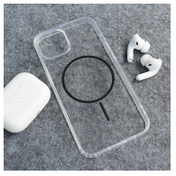 Maska Mag Case Clear Slim za iPhone 15 crna