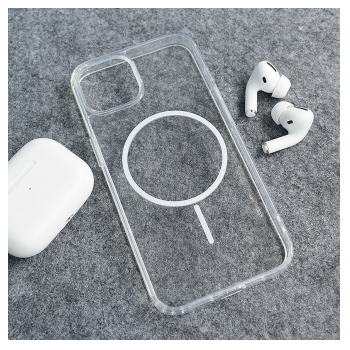 Maska Mag Case Clear Slim za iPhone 15 bela