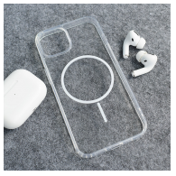 Maska Mag Case Clear Slim za iPhone 15 bela