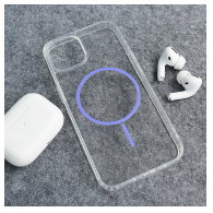 Maska Mag Case Clear Slim za iPhone 15  ljubicasta