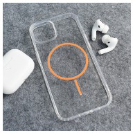 Maska Mag Case Clear Slim za iPhone 15 narandzasta