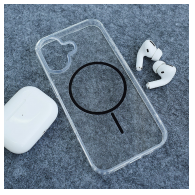 Maska Mag Case Clear Slim za iPhone 16 crna