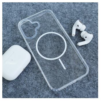 Maska Mag Case Clear Slim za iPhone 16 bela