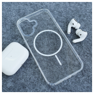 Maska Mag Case Clear Slim za iPhone 16 bela