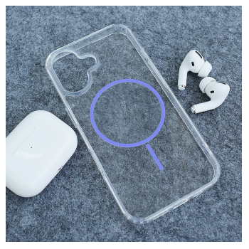 Maska Mag Case Clear Slim za iPhone 16  ljubicasta