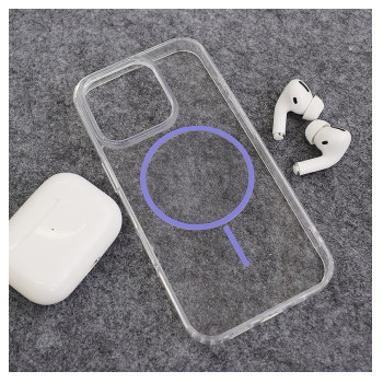 Maska Mag Case Clear Slim za iPhone 16 Pro Max ljubicasta