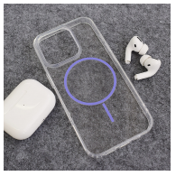 Maska Mag Case Clear Slim za iPhone 16 Pro Max ljubicasta