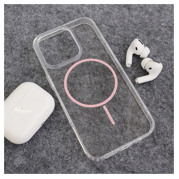Maska Mag Case Clear Slim za iPhone 16 Pro Max roze