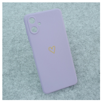 Maska Golden Heartbeat za Samsung A06/ A065F ljubicasta