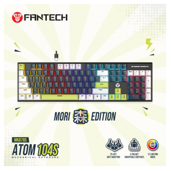 Tastatura Mehanicka Gaming Fantech MK878S RGB Atom 104S Mori plava (blue switch)