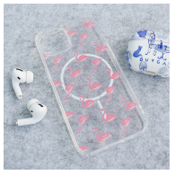 Maska Mag Case Nanobit Print za iPhone 15 Tropical Flamingos