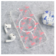 Maska Mag Case Nanobit Print za iPhone 16 Tropical Flamingos