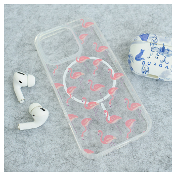 Maska Mag Case Nanobit Print za iPhone 16 Pro Max Tropical Flamingos