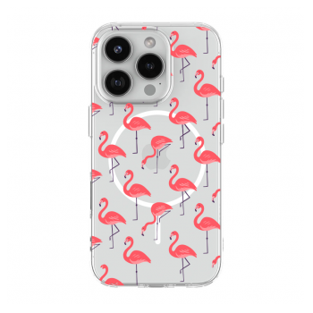 Maska Mag Case Nanobit Print za iPhone 16 Pro Max Tropical Flamingos