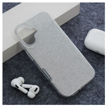Maska Crystal Dust za iPhone 17 srebrna