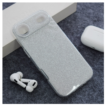Maska Crystal Dust za iPhone 17 Air srebrna