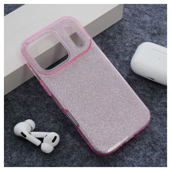 Maska Crystal Dust za iPhone 17 Pro Max pink