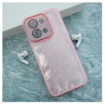 Maska Glitter Feather za Xiaomi Redmi 15C (173mm) roze