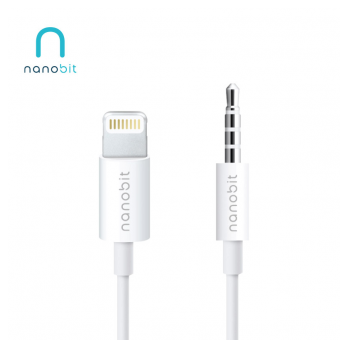 Adapter za slusalice Nanobit NB307 Lightning na AUX 1m