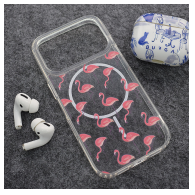 Maska Mag Case Nanobit Print za iPhone 17 Pro Tropical Flamingos