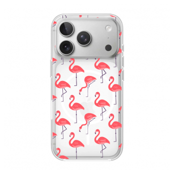 Maska Mag Case Nanobit Print za iPhone 17 Pro Tropical Flamingos