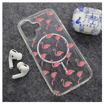Maska Mag Case Nanobit Print za iPhone 17 Tropical Flamingos