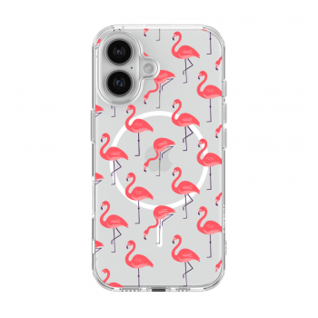 Maska Mag Case Nanobit Print za iPhone 17 Tropical Flamingos