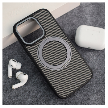 Maska Carbon Stand Mag Case za iPhone 16 Pro crna