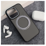 Maska Carbon Stand Mag Case za iPhone 16 Pro Max crna