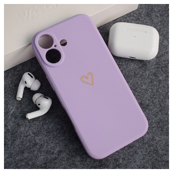 Maska Golden Heartbeat za iPhone 17 ljubicasta