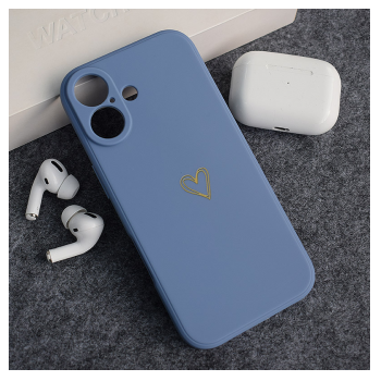 Maska Golden Heartbeat za iPhone 17 plava