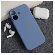 Maska Golden Heartbeat za iPhone 17 plava