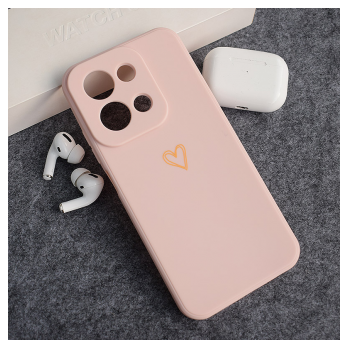 Maska Golden Heartbeat za Xiaomi Redmi 15C (173mm) roze