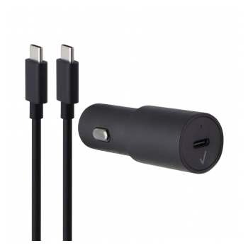 Auto punjac 45W Type-C na Type-C crni