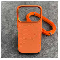 Maska Carbon Wave za iPhone 17 Pro Max narandzasta