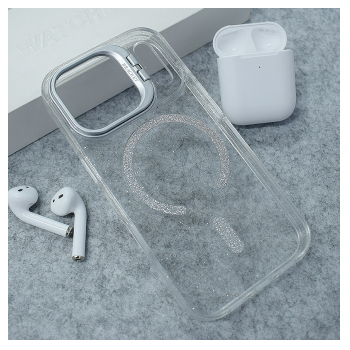 Maska Mag Case Bling Camera Bracket za iPhone 17 Pro srebrna